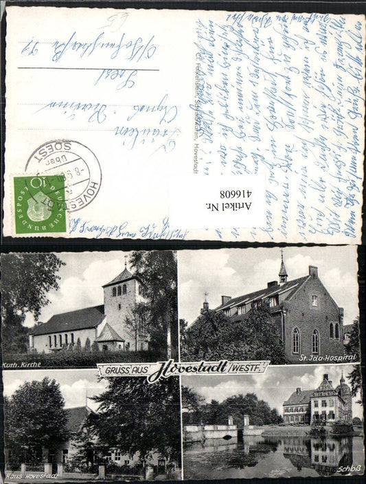 416608,Hovestadt Schloss Katholische Kirche Hospital Mehrbildkarte