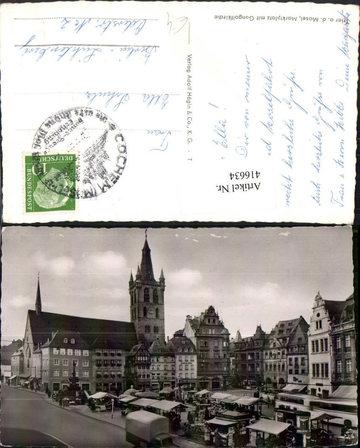 416634,Trier an d. Mosel Marktplatz m. Gangolfkirche Kirche