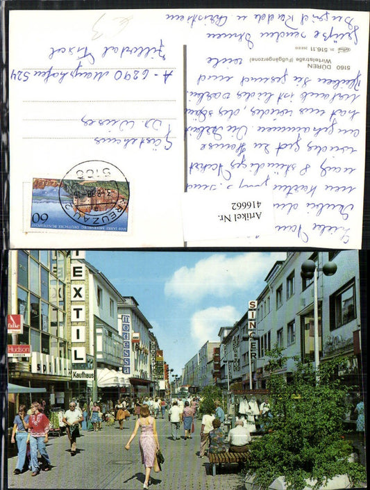 416662,Düren Wirtelstraße Straßenansicht Kaufhaus Geschäfte