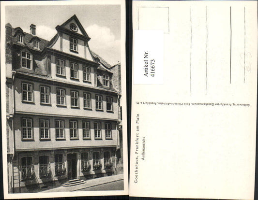 416673,Frankfurt am Main Goethehaus Haus Gebäude