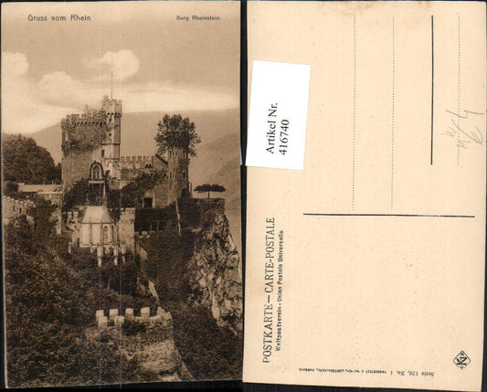 416740,Gruß vom Rhein Burg Rheinstein b. Trechtingshausen