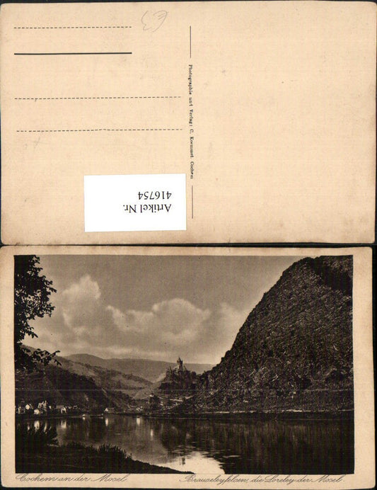 416754,Cochem an d. Mosel Brauselayfelsen Fluss Burg