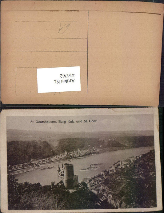 416762,St. Goarshausen Totale m. Burg Katz u. St. Goar