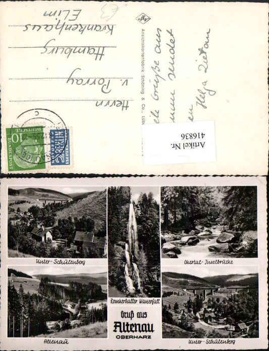 416836,Altenau im Oberharz Okertal Wasserfall Unter-Schulenberg Mehrbildkarte