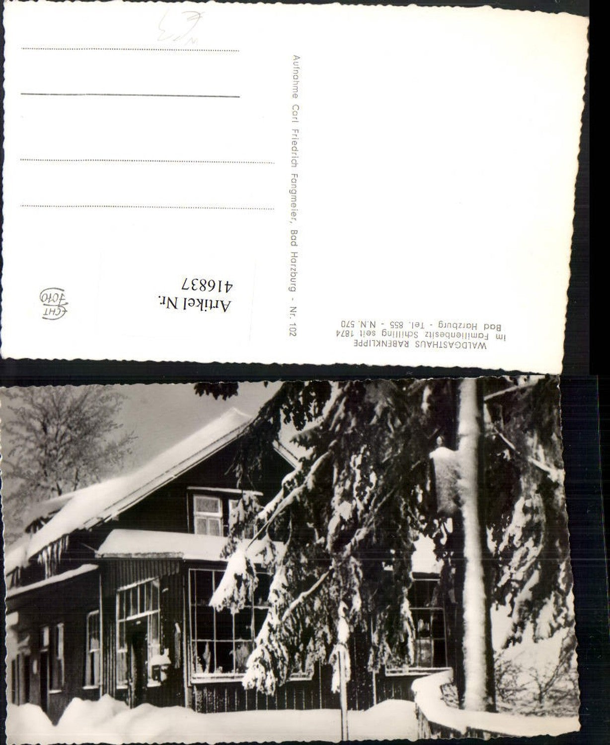 416837,Bad Harzburg Waldgasthaus Rabenklippe Winterbild