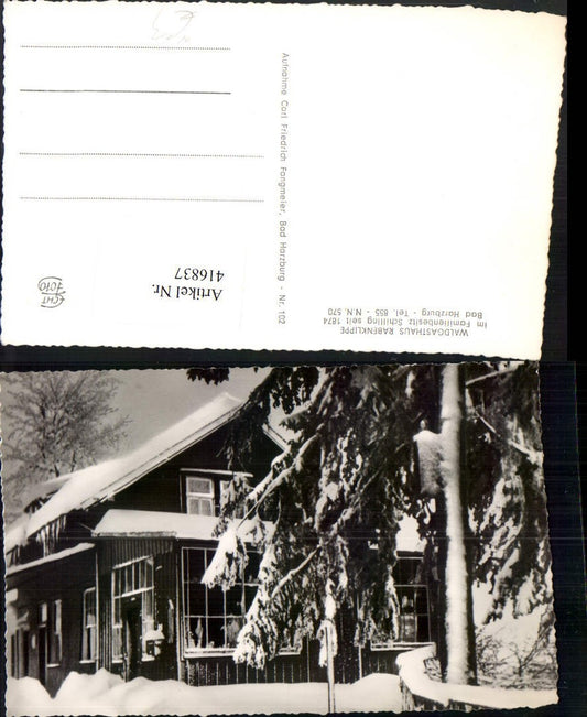 416837,Bad Harzburg Waldgasthaus Rabenklippe Winterbild