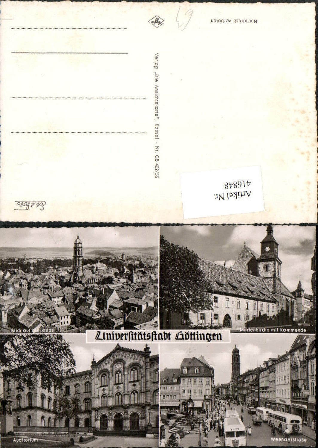 416848,Göttingen Totale Marienkirche Auditorium Busse Mehrbildkarte