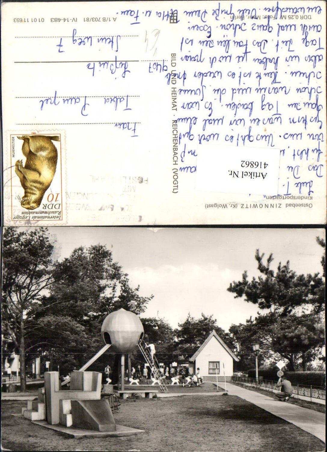 416862,Ostseebad Zinnowitz Kindersportgarten Spielplatz pub VEB