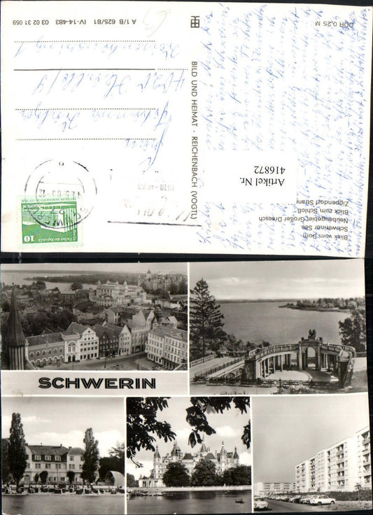 416872,Schwerin Teilansicht Schloss Strand-Hotel Mehrbildkarte pub VEB