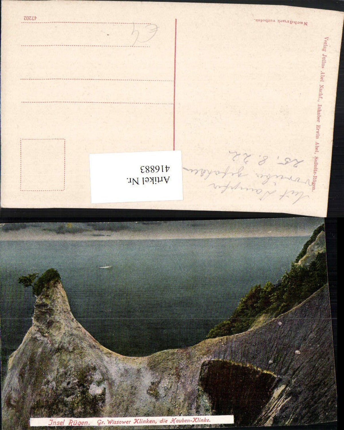 416883,Insel Rügen Großer Wissower Klinken Hauben-Klinke Klippe