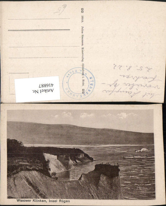 416887,Insel Rügen Wissower Klinken Steilküste Klippen Dampfer