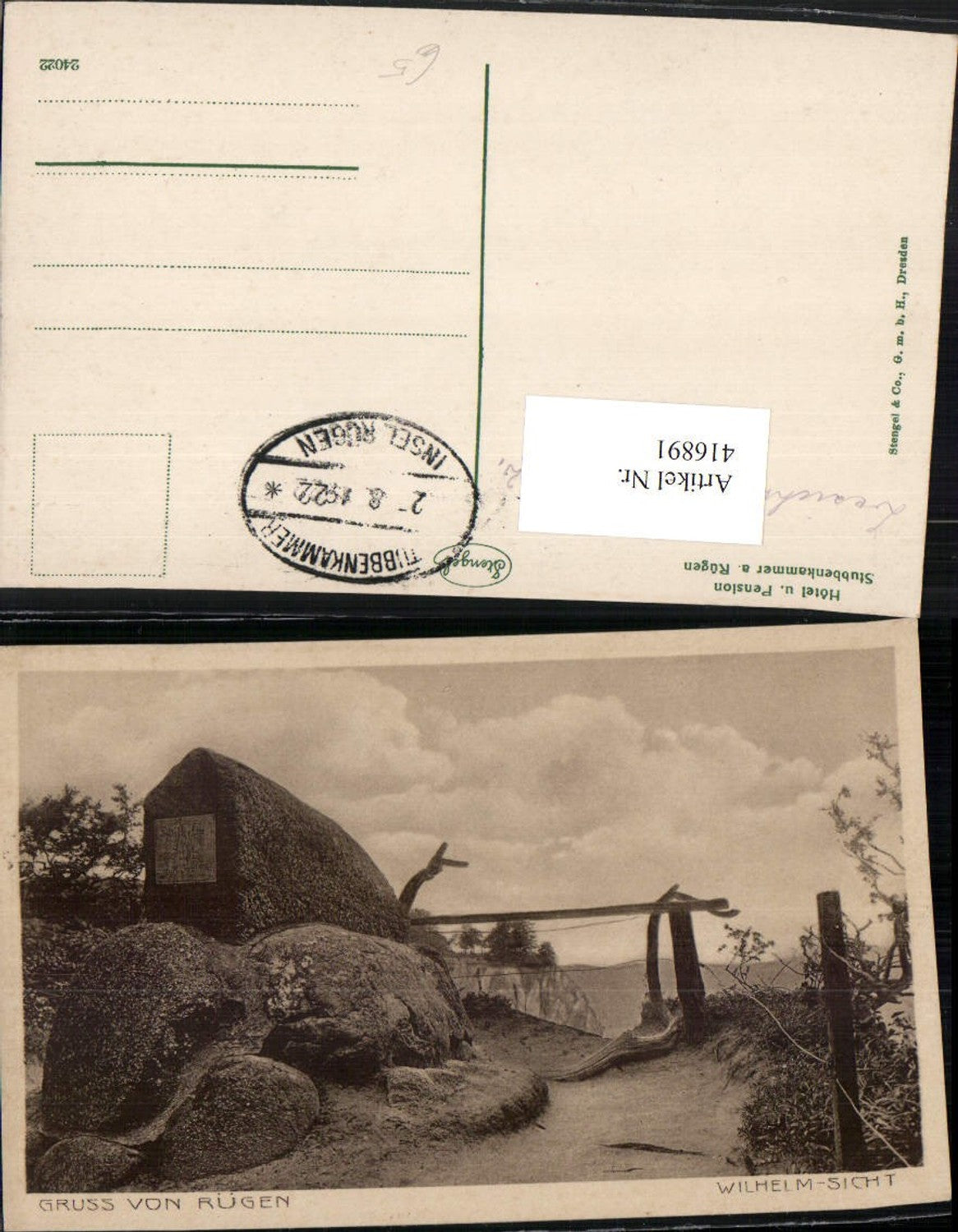 416891,Rügen Wilhelm-Sicht Stein Partie