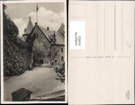 416922,Burg Kriebstein b. Waldheim Burghof m. Hungerturm