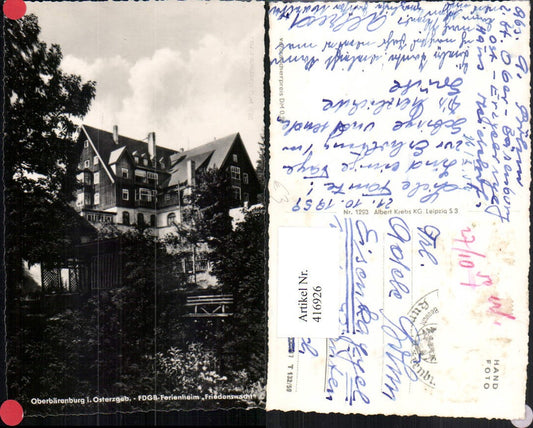 416926,Oberbärenburg im Osterzgebirge Ferienheim Friedenswacht