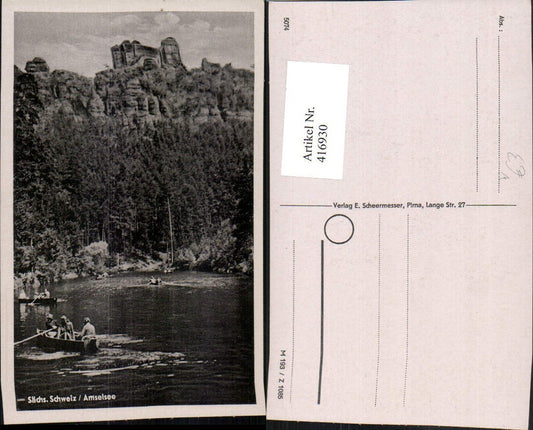 416930,Sächsische Schweiz Amselsee See b. Rathen Boote