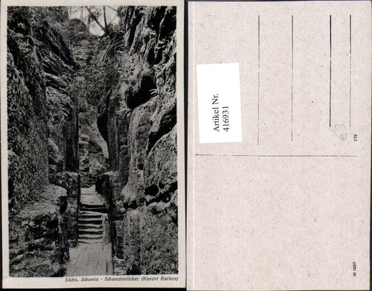 416931,Sächsische Schweiz Schwedenlöcher b. Rathen Schlucht