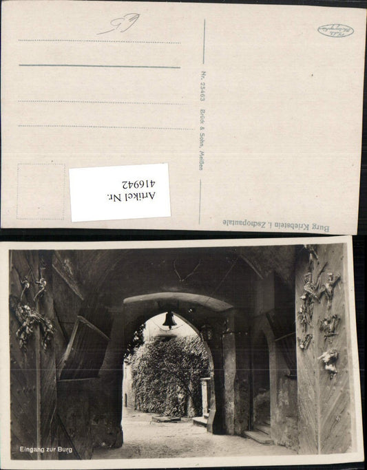 416942,Burg Kriebstein im Zschopautale b. Waldheim Eingang zur Burg