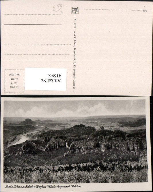 416961,Sächsische Schweiz Blick vom Großen Winterberg b. Bad Schandau