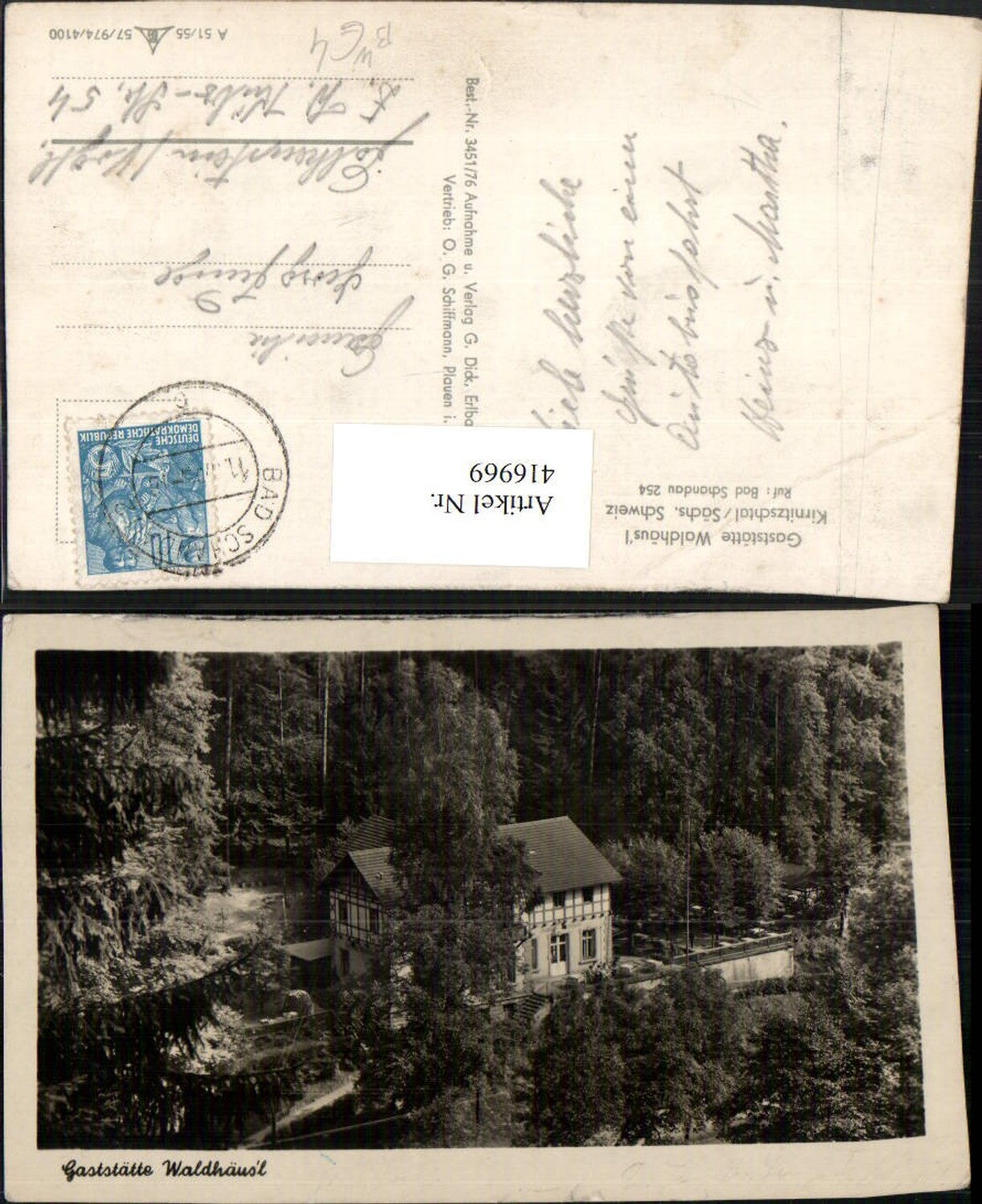 416969,Sächsische Schweiz Kirnitzschtal b. Bad Schandau Gaststätte Waldhäusl
