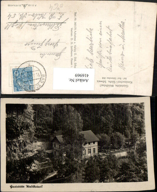 416969,Sächsische Schweiz Kirnitzschtal b. Bad Schandau Gaststätte Waldhäusl
