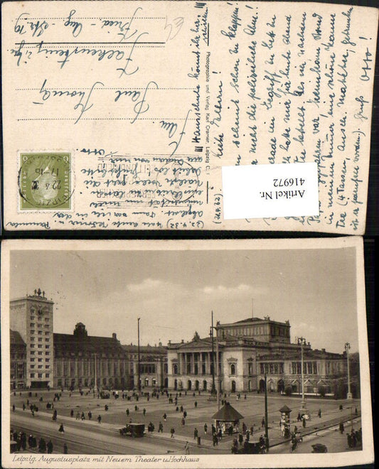 416972,Leipzig Augustusplatz m. Theater u. Hochhaus