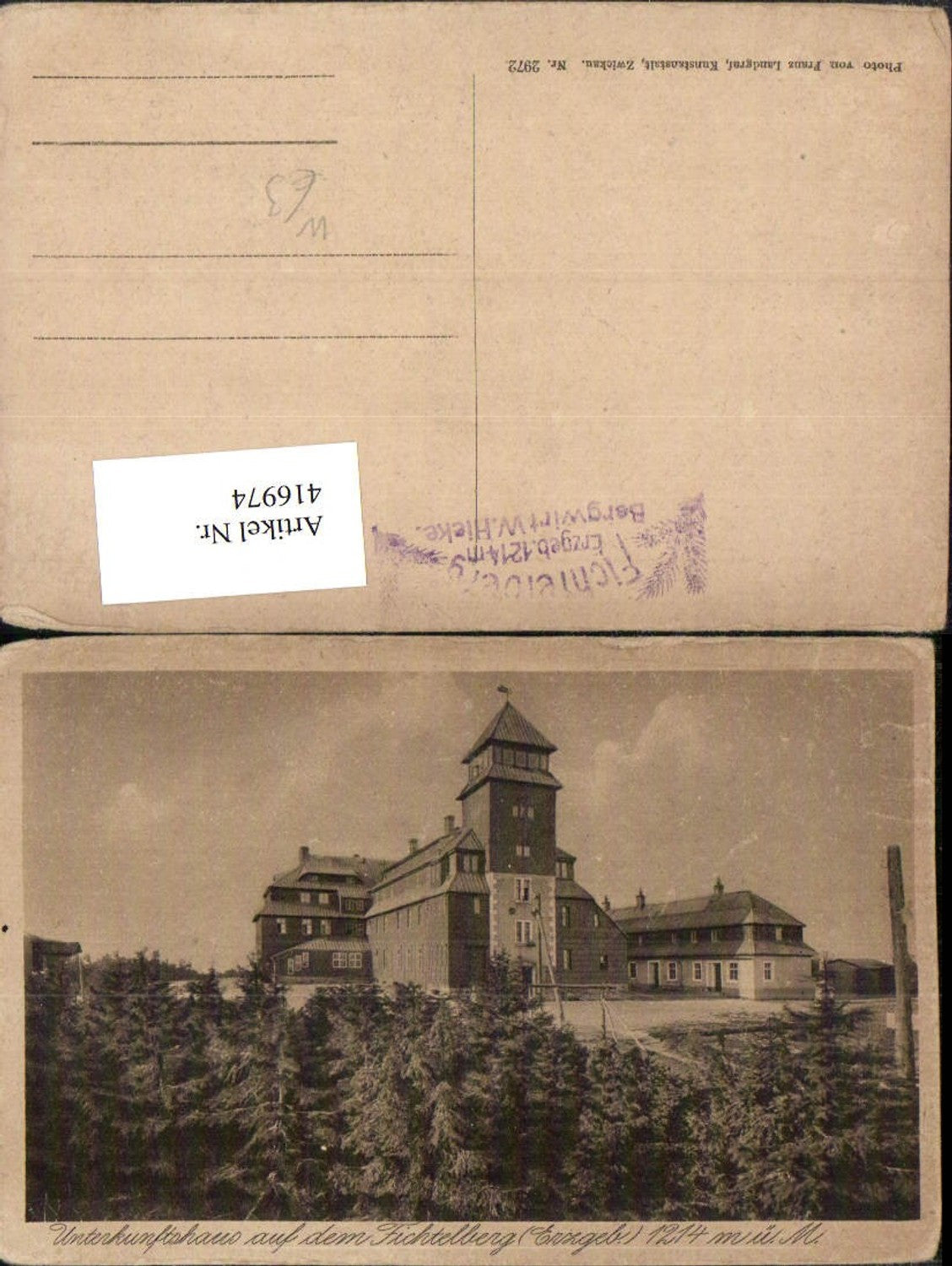 416974,Unterkunftshaus auf dem Fichtelberg im Erzgebirge b. Oberwiesenthal