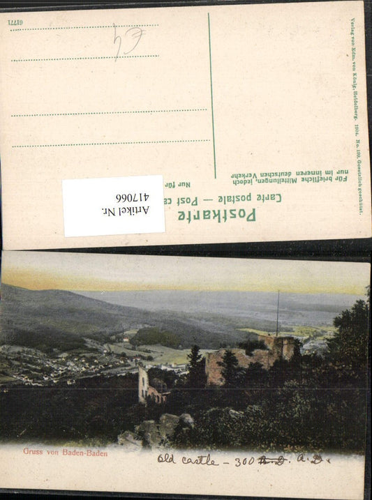 417066, Greetings from Baden-Baden, partial view of the ruins