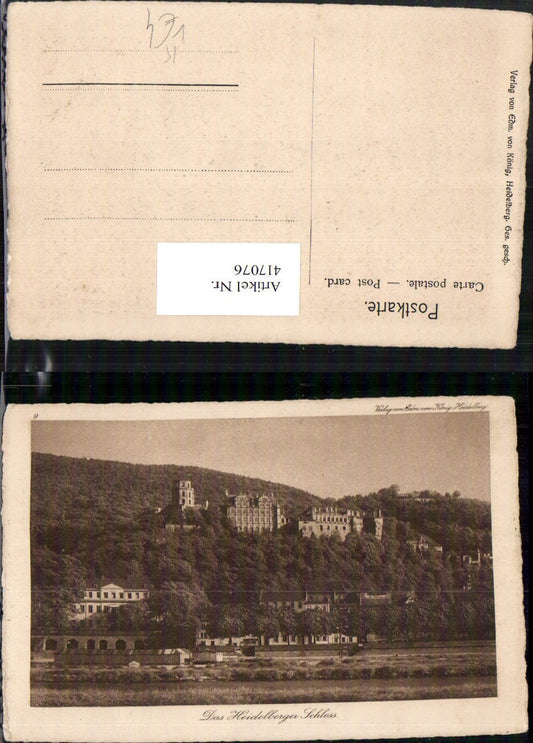 417076, Artist AK Heidelberg Castle pub Edmund v. König 9
