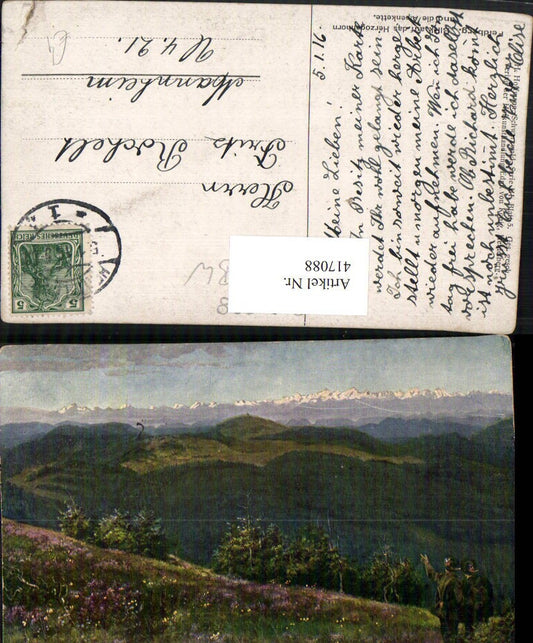 417088,Feldberg im Schwarzwald Blick auf das Herzogenhorn u. Alpenkette Bergkulisse