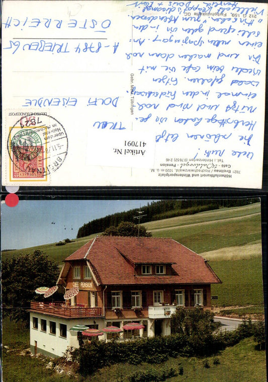 417091,Breitnau im Hochschwarzwald Cafe Pension Waldvogel