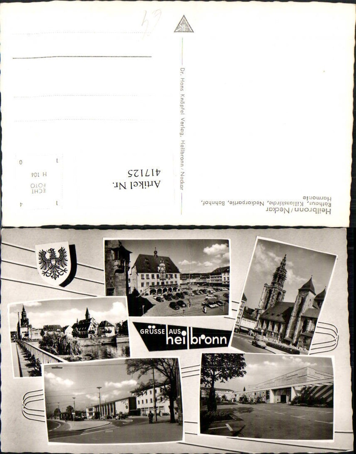 417125,Heilbronn am Neckar Rathaus Kilianskirche Bahnhof Mehrbildkarte