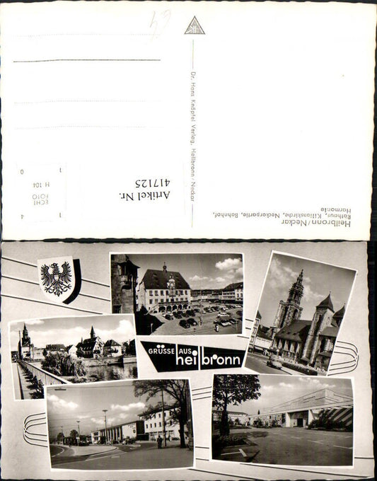 417125, Heilbronn am Neckar Town Hall Kilianskirche Train Station Multiview Map
