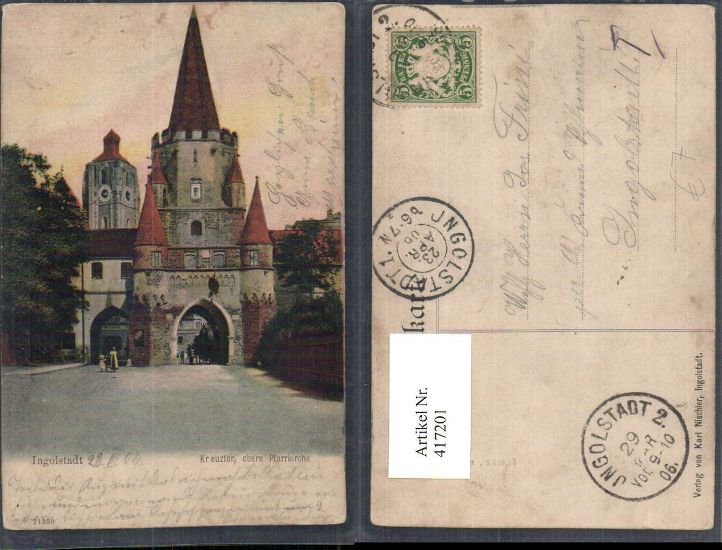 417201,Ingolstadt Kreuztor Tor Obere Pfarrkirche