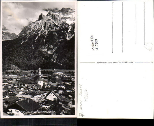 417209,Mittenwald Totale m. Karwendel Bergkulisse