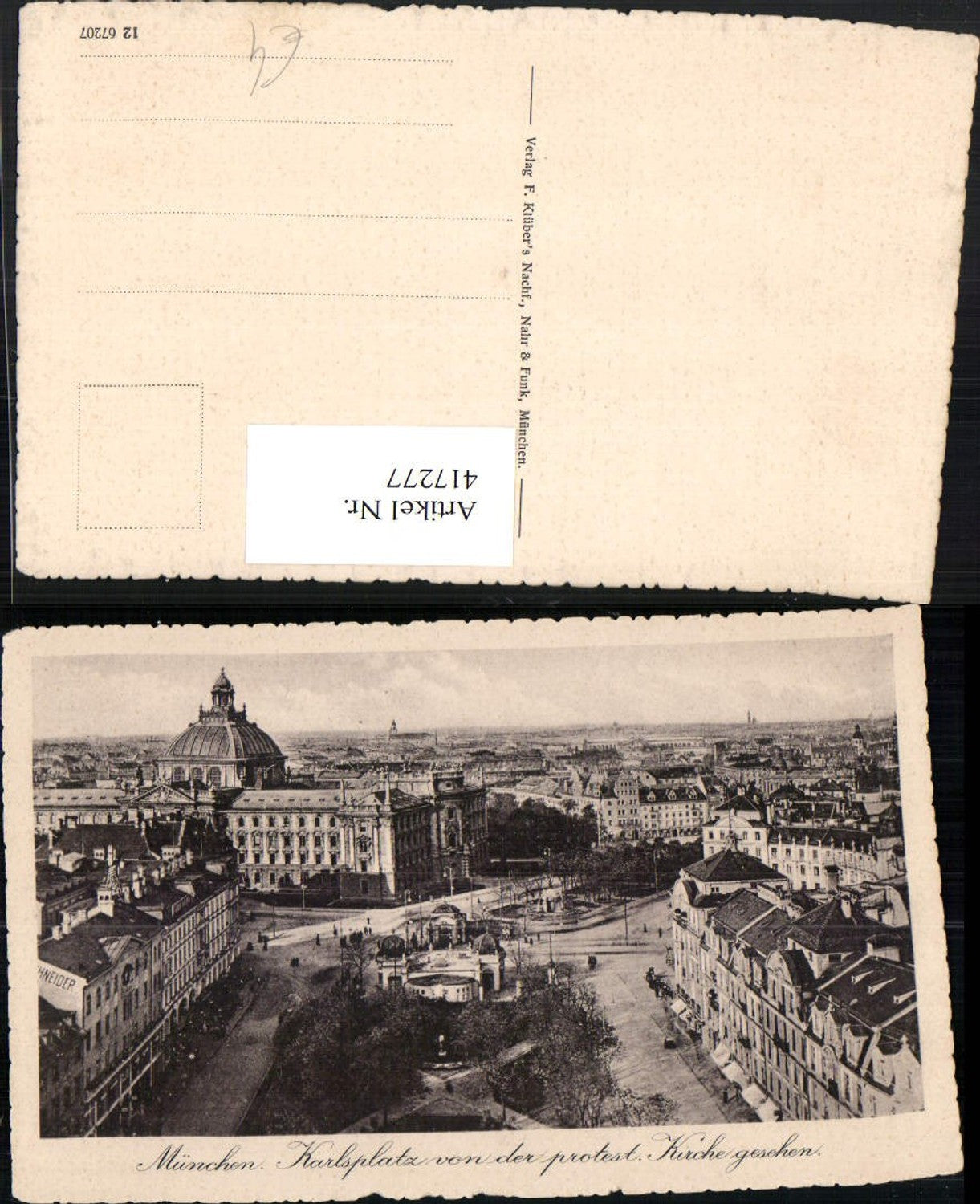 417277,München Teilansicht Karlsplatz von d. Protestantischen Kirche