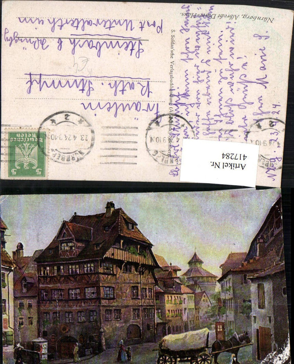 417284,Künstler AK Sollmann Nürnberg Albrecht Dürer-Haus