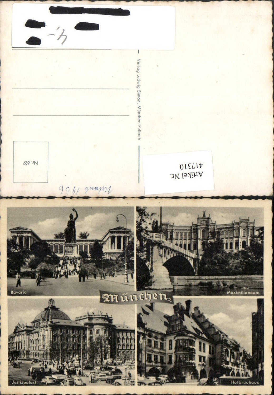 417310,München Hofbräuhaus Justizpalast Bavaria Maximilianeum Mehrbildkarte