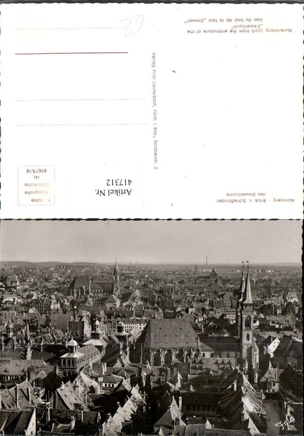 417312,Nürnberg Teilansicht v. Schießboden des Sinwellturms