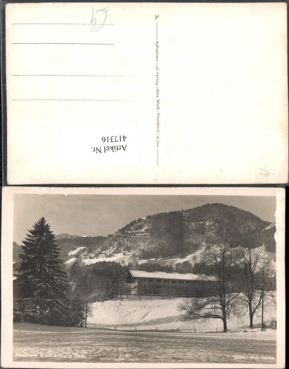 417316,Brannenburg Postheim Winterbild