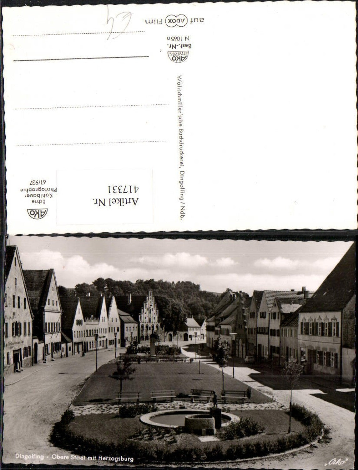 417331,Dingolfing Obere Stadt m. Herzogsburg Platz