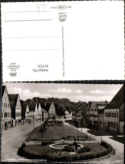 417331,Dingolfing Obere Stadt m. Herzogsburg Platz