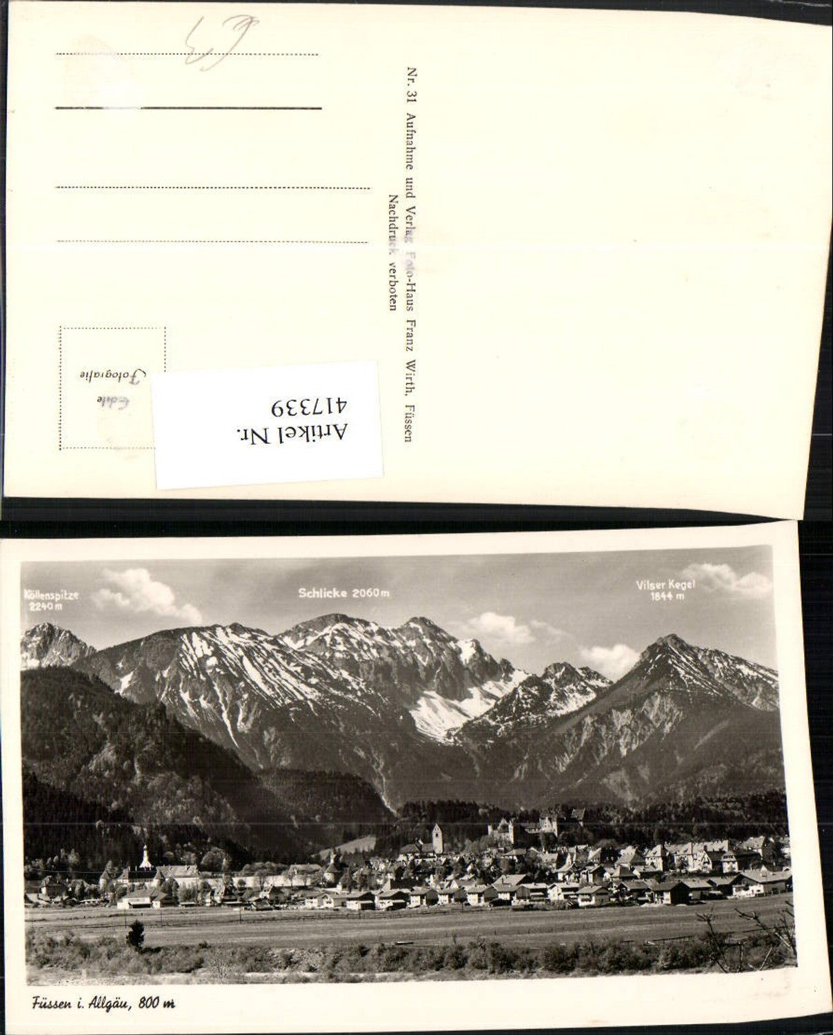 417339,Füssen im Allgäu Totale Bergkulisse