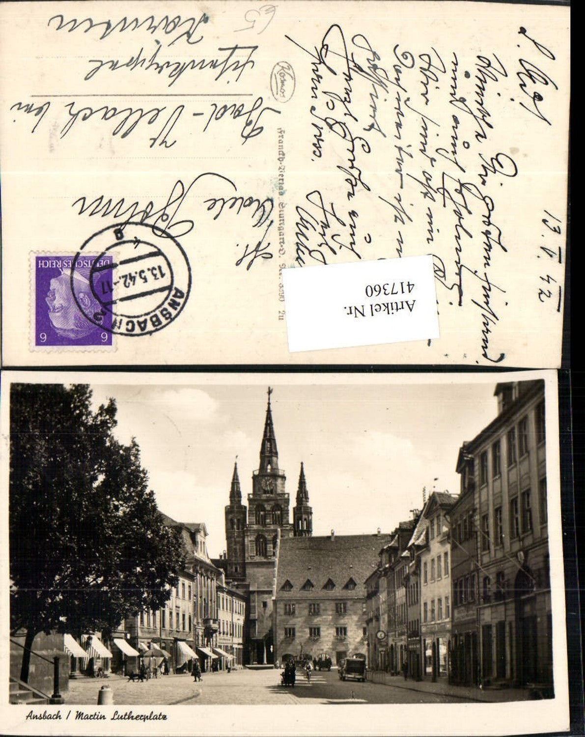 417360,Ansbach Martin Lutherplatz Straßenansicht