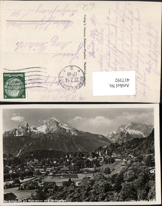 417392, Berchtesgaden Total view with Watzmann and Hochkalter mountain scenery