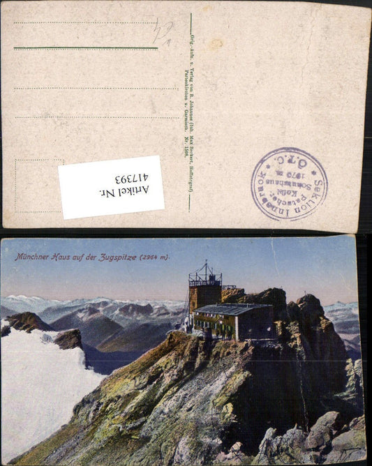 417393,Münchner-Haus Berghütte auf d. Zugspitze b. Grainau Bergkulisse