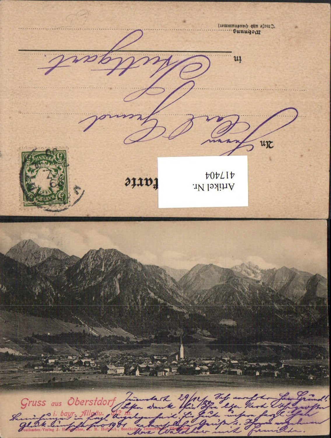 417404,Gruß aus Oberstdorf im Allgäu Totale Bergkulisse