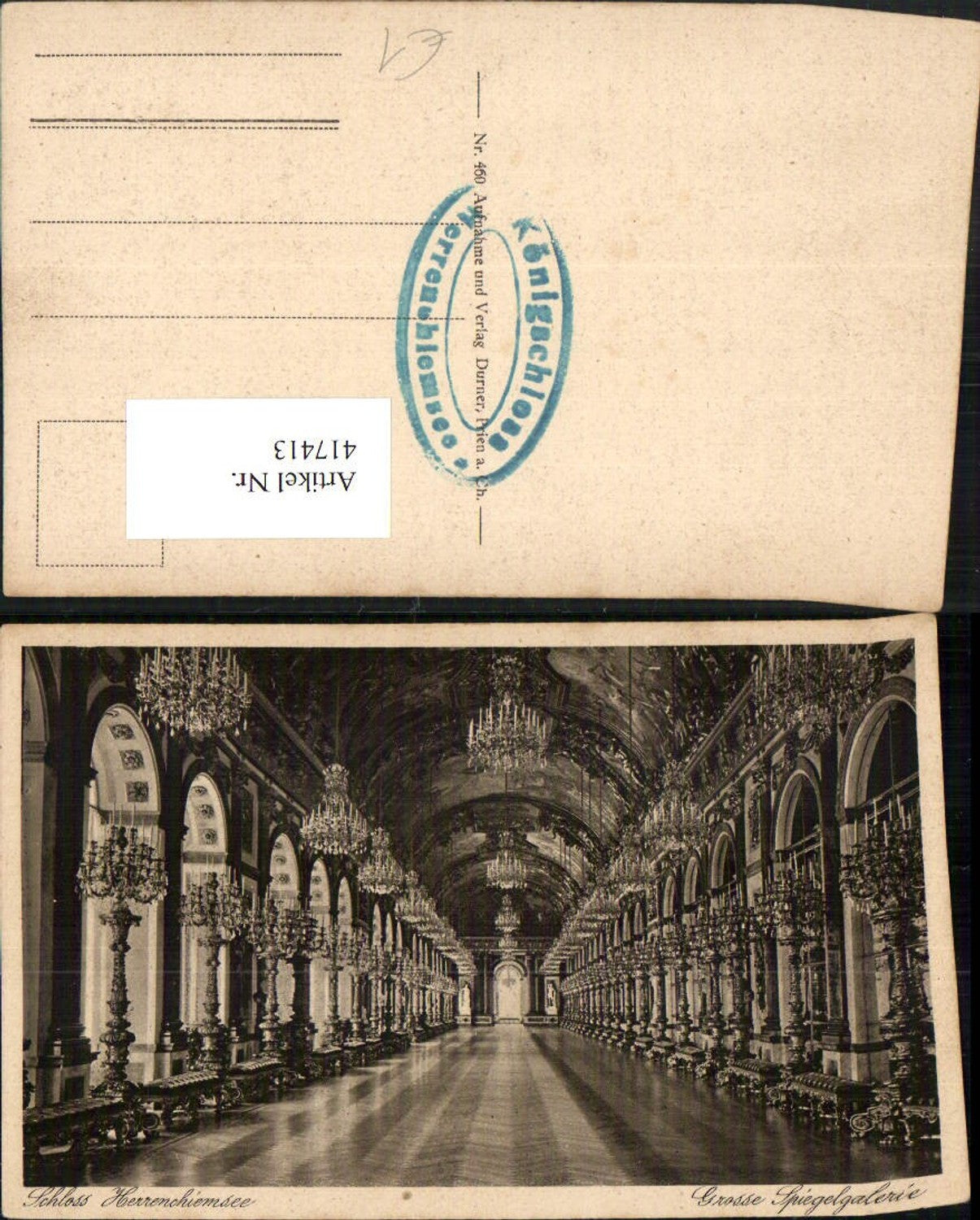 417413,Schloss Herrenchiemsee Große Spiegelgalerie Innenansicht