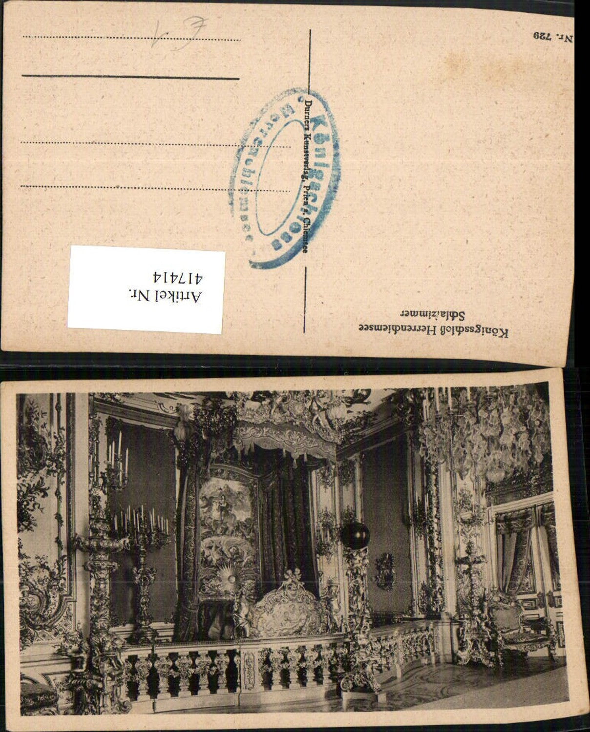 417414,Schloss Herrenchiemsee Schlafzimmer Innenansicht