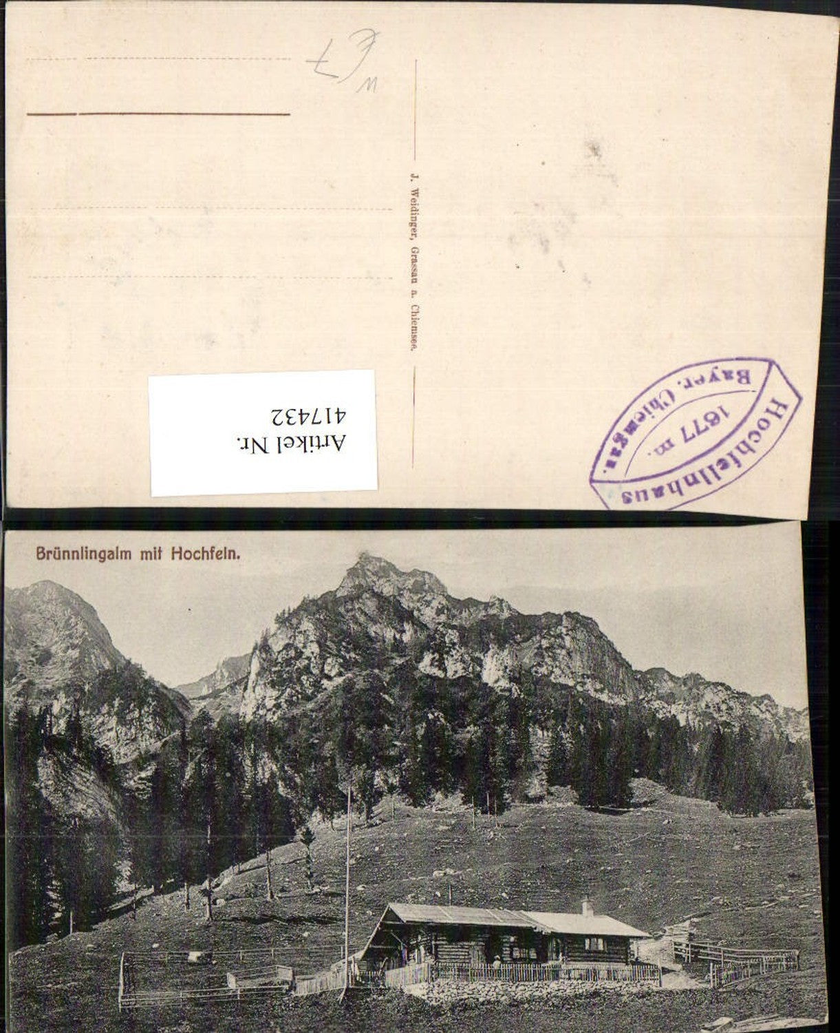 417432,Brünnlingalm Bründlingalm b. Bergen m. Hochfelln Bergkulisse