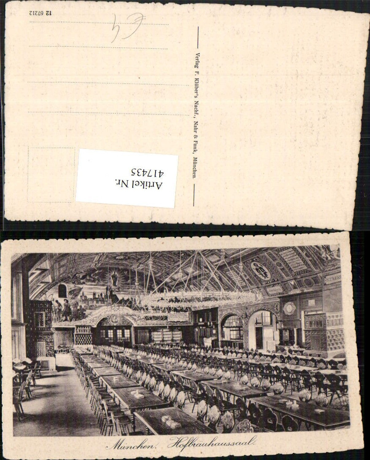 417435, Munich Hofbräuhaus Hall Interior View